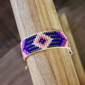 Miyuki Seed Beaded Aztec Bracelet